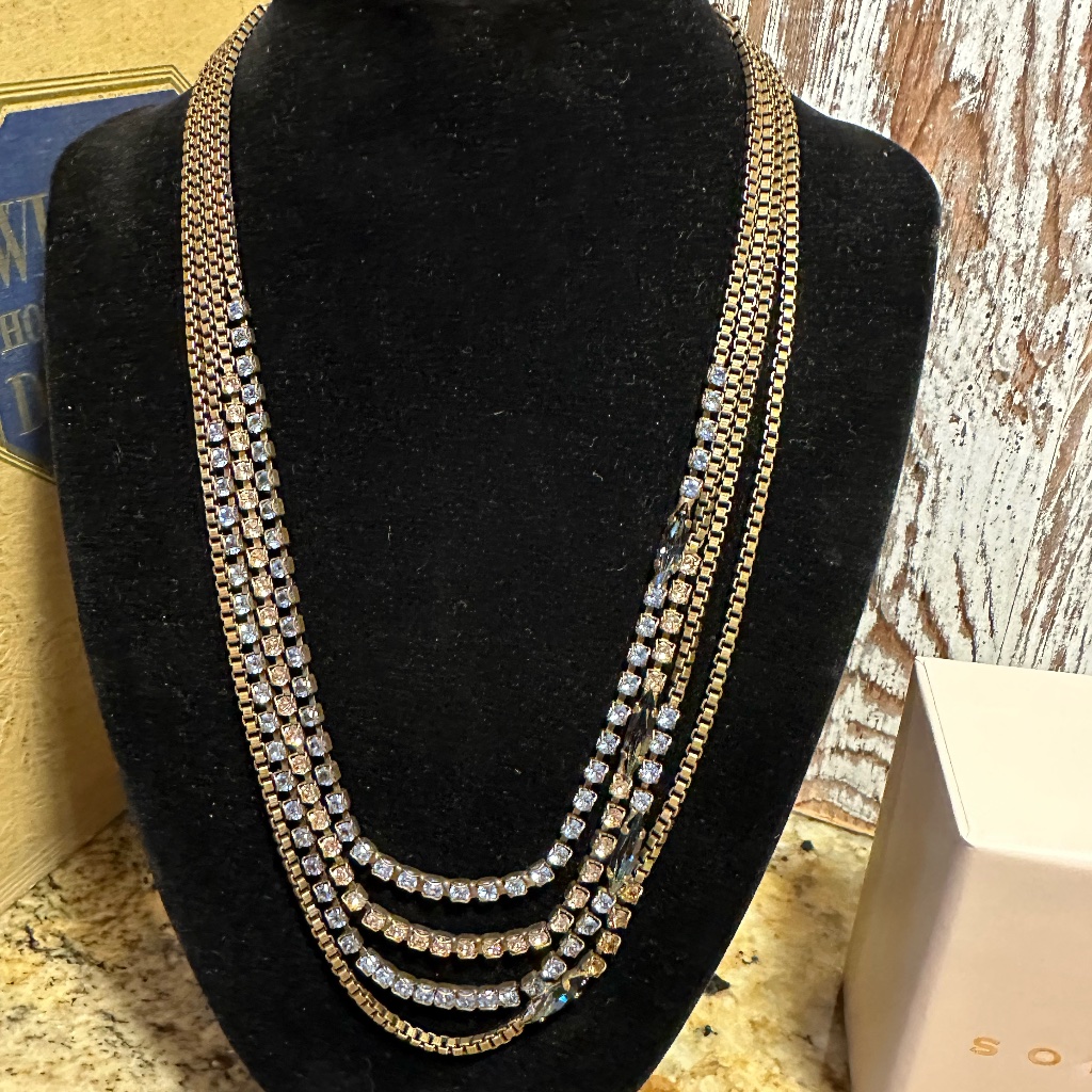 Sorrelli Necklace Antique Silver Blue 125$